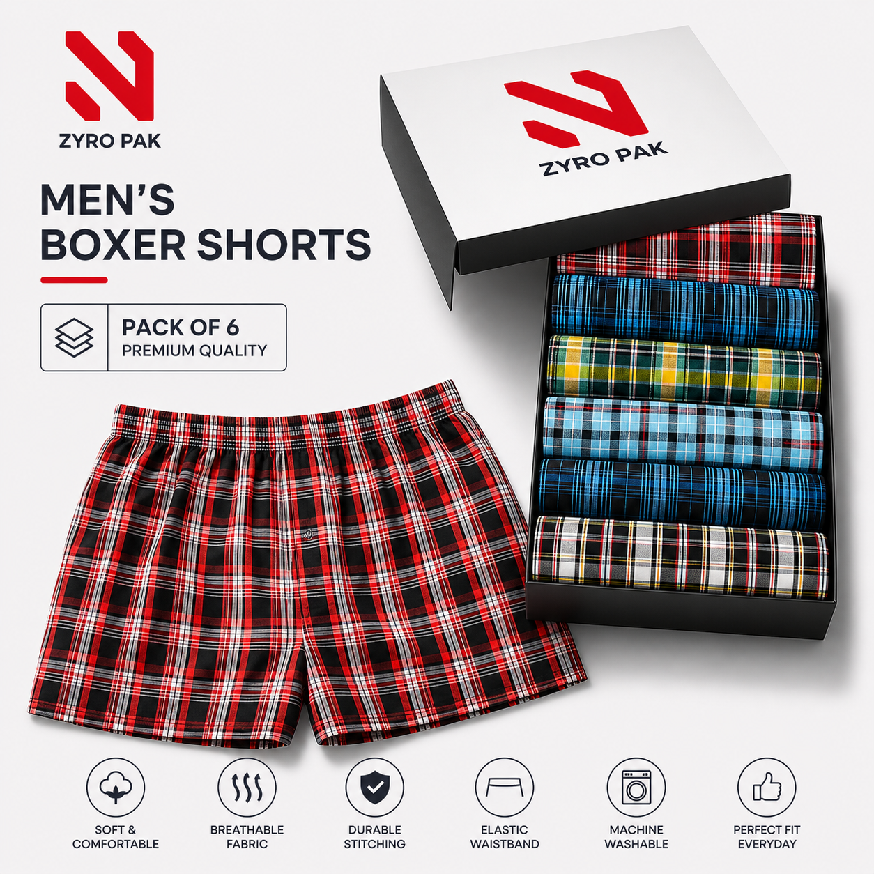 Premium Boxers mens Pack of Two