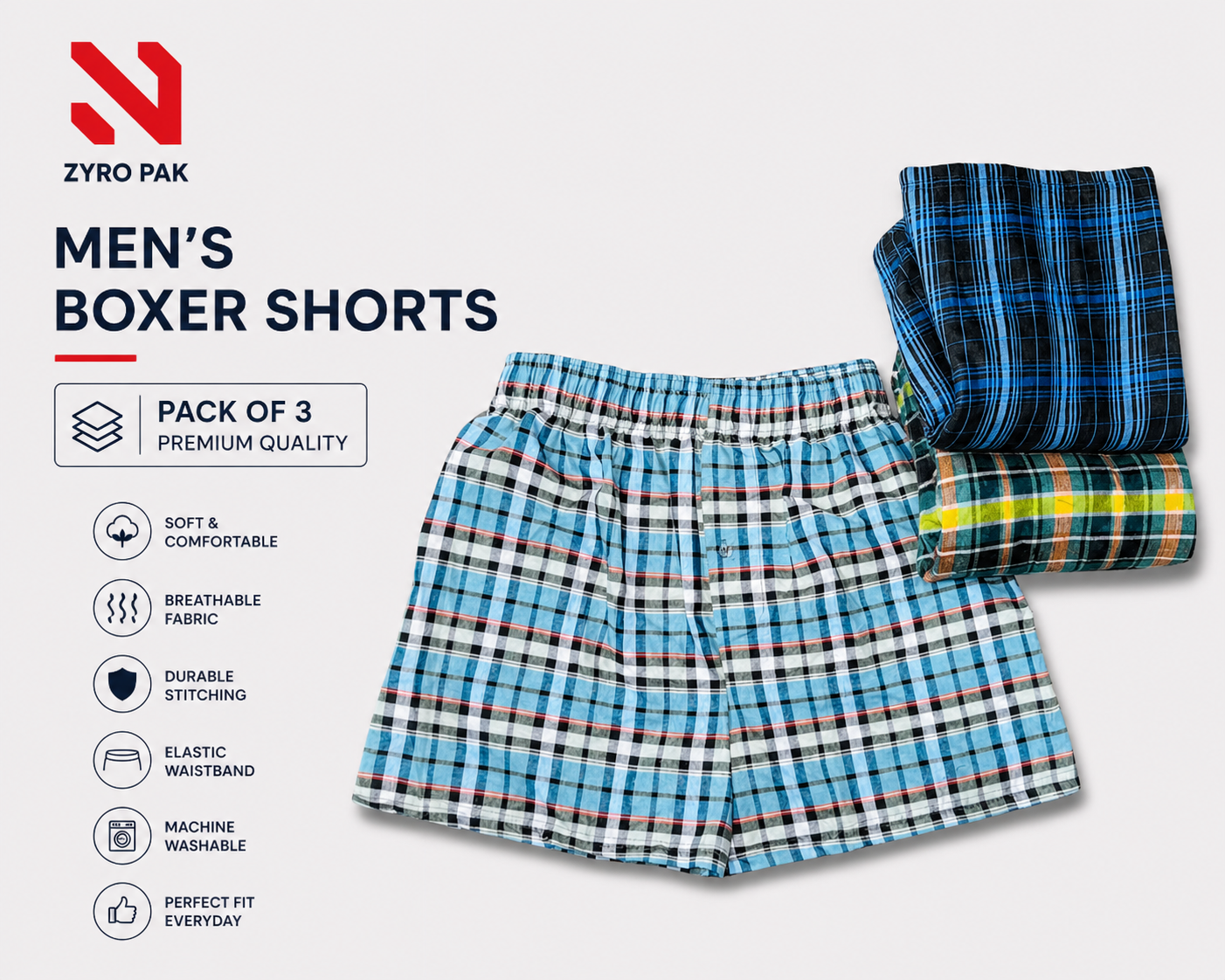 Premium Mens boxer Pack of 3