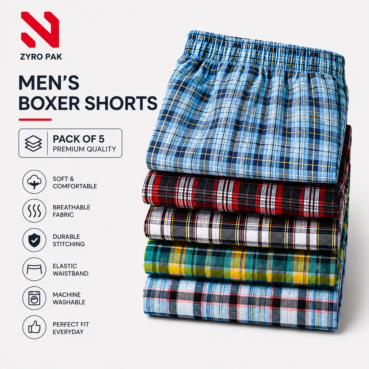 Premium Boxers Pack of Five