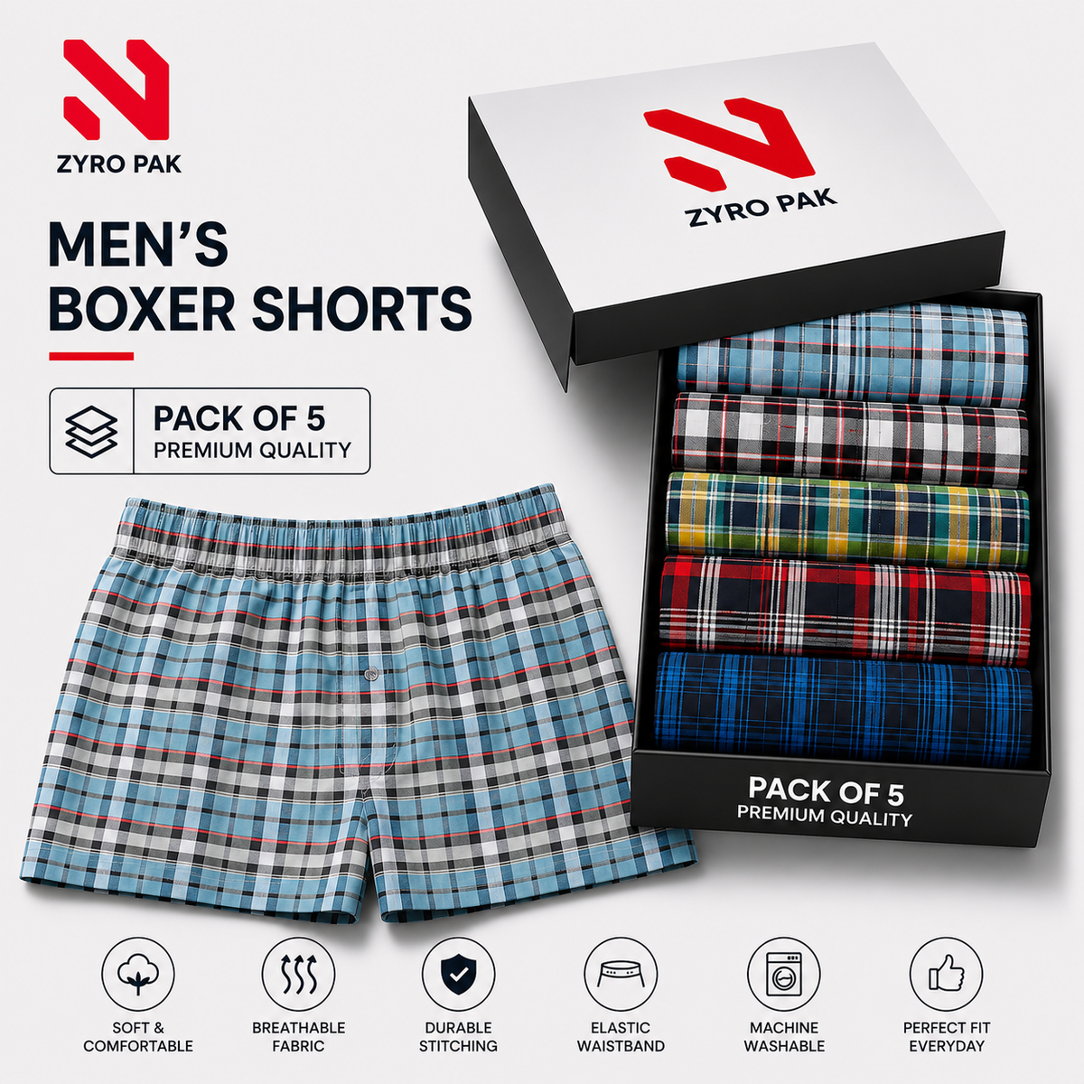 Premium Boxers Pack of Five