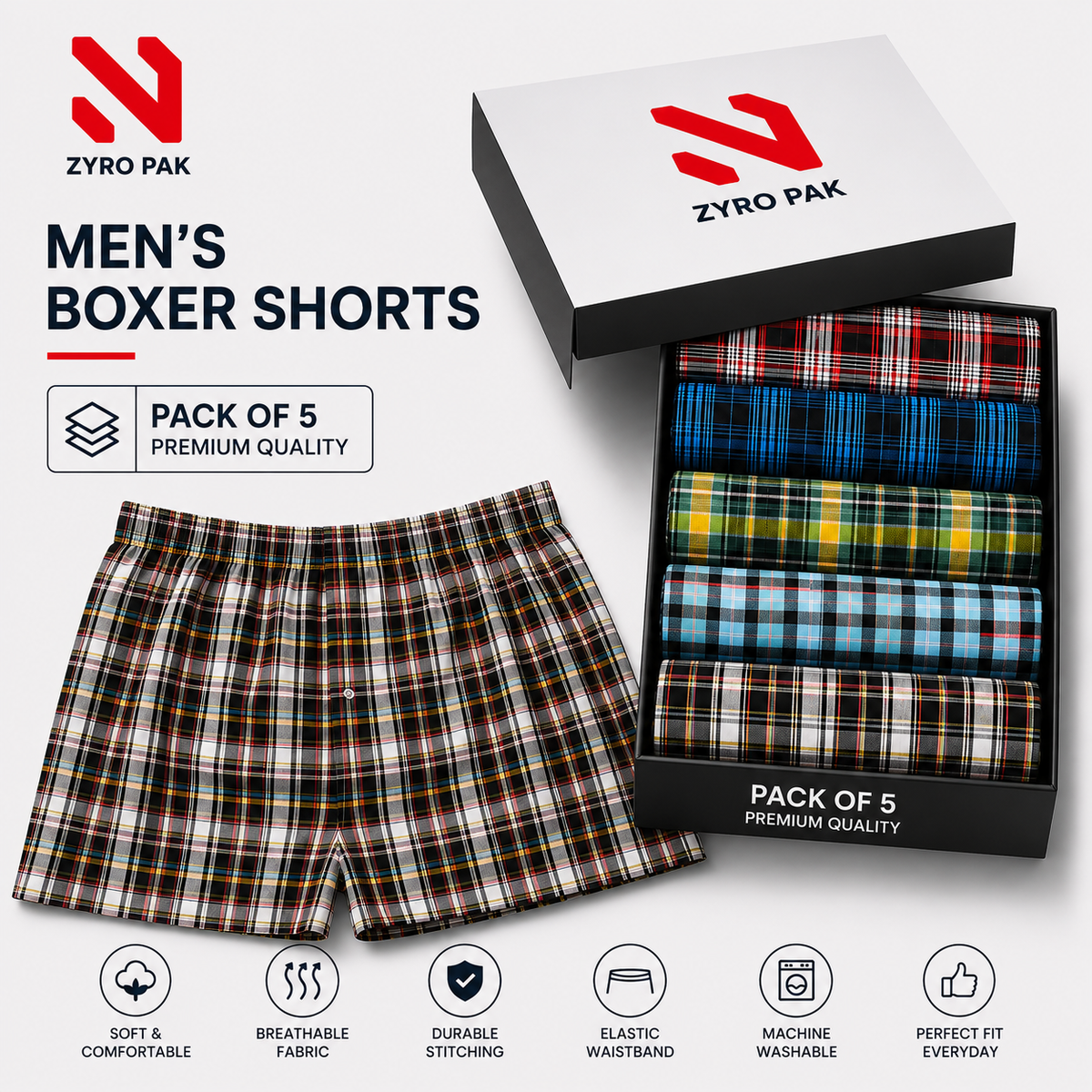 Premium Boxers Pack of Five