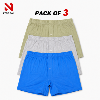 Zyro Premium Boxers export Quality Pack of 3