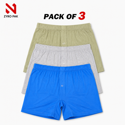 Zyro Premium Boxers export Quality Pack of 3