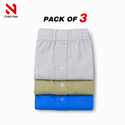 Zyro Premium Boxers export Quality Pack of 3