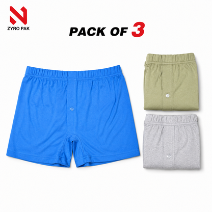 Zyro Premium Boxers export Quality Pack of 3