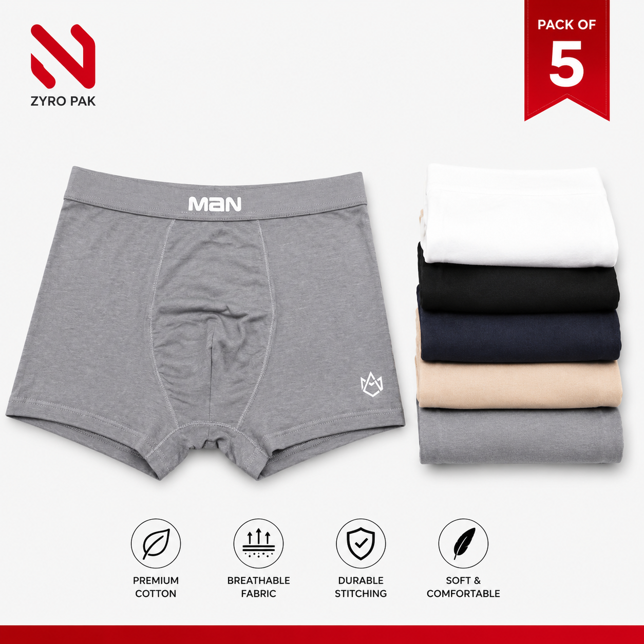 Premium Boxers Pack of 5