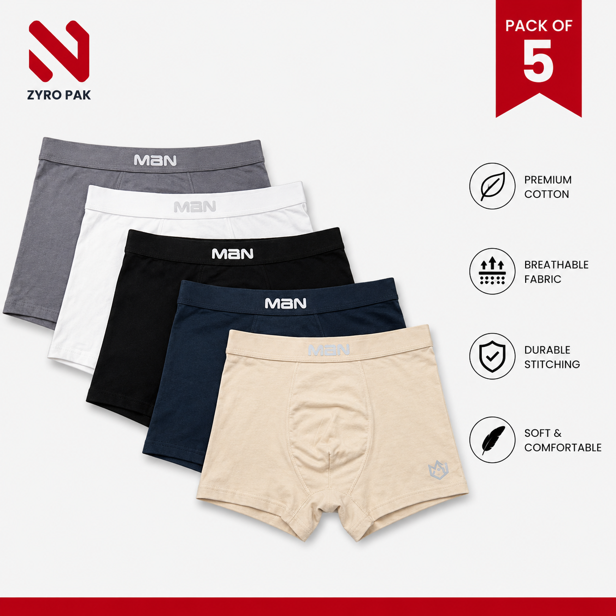 Premium Boxers Pack of 5